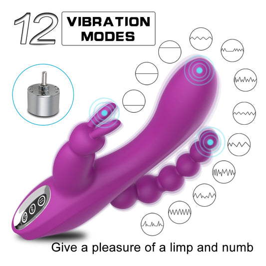 12 Function G-Spot Rabbit Vibrator - Seductive Vixen
