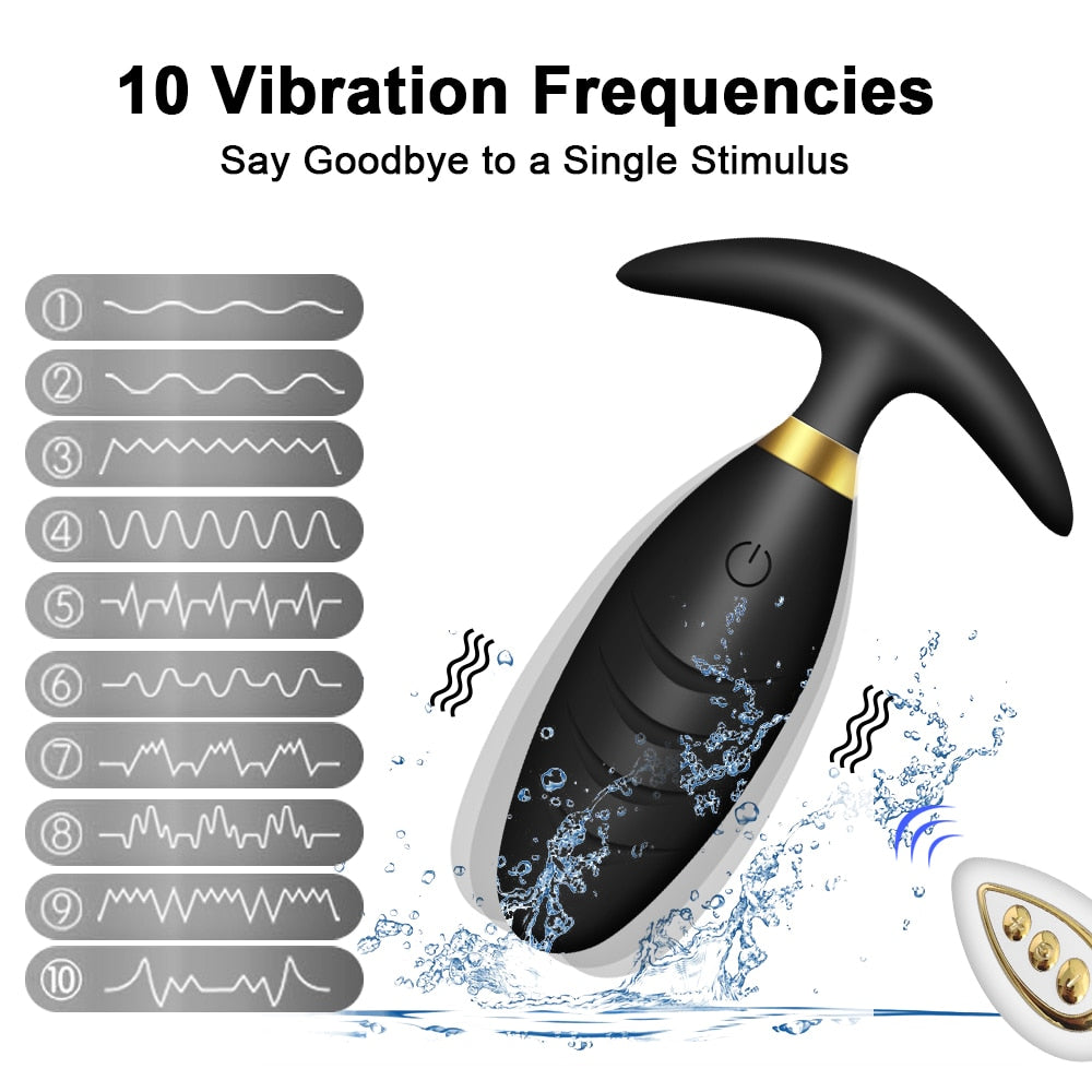 Wireless Wearable Silicone Anal Butt Plug Vibrator - Seductive Vixen