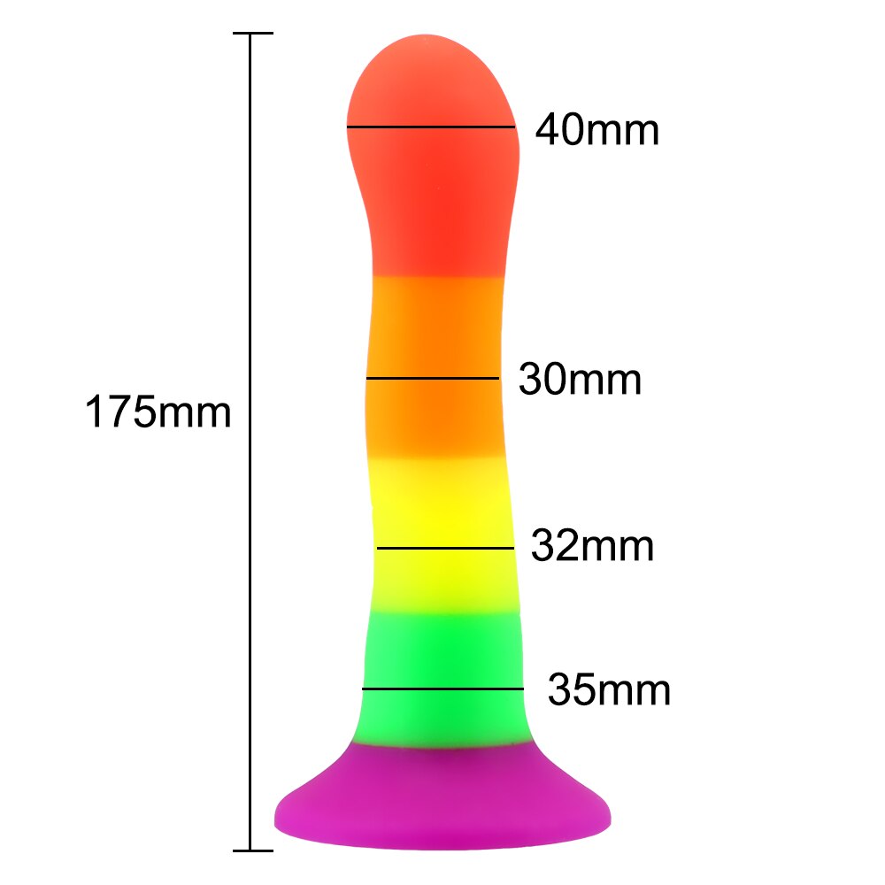 Colorful Silicone Dildo - Seductive Vixen