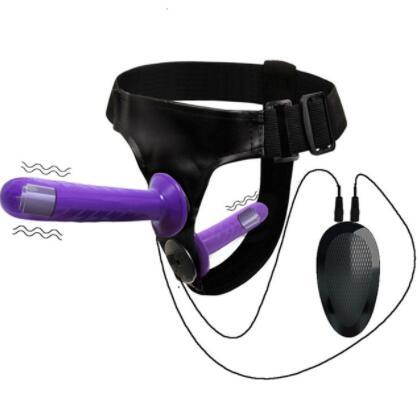 Strap On Double Vibrator Dildo Harness Belt - Seductive Vixen