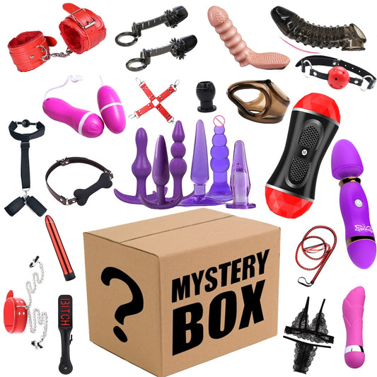 Dildo Vibrator Lucky Bag Surprise Mystery Box Adult Sex Toys For Women Men Couples Anal Clitoris Stimulator Masturbator Sex Shop - Seductive Vixen